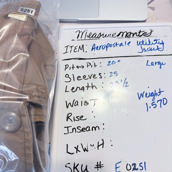 AEROPOSTALE COTTON UTILITY FIELD CARGO JACKET WOMENS SIZE L BROWN BUTTON CLOSURE - Picture 11 of 11